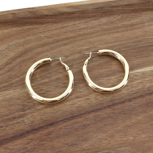 Brass Hoop Earrings