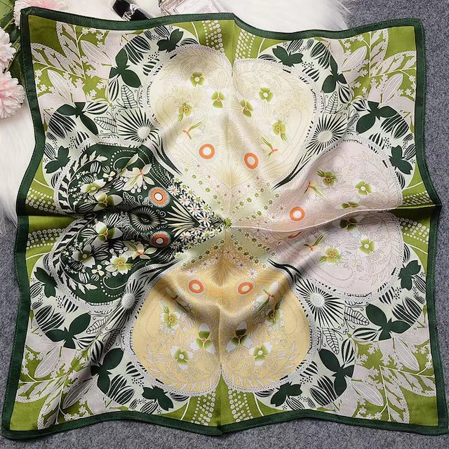100% Silk Square Scarf (21"x21")