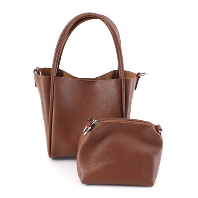 Small Tote/Crossbody Bag w/Cosmetic Pouch