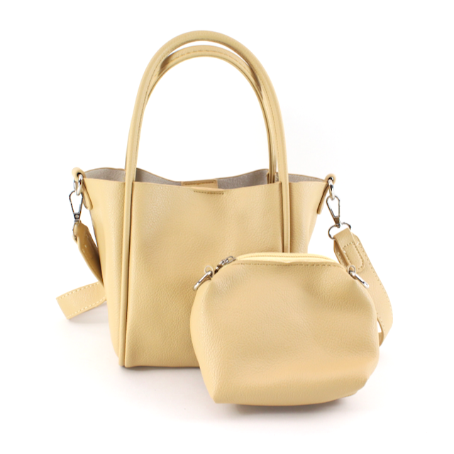 Small Tote/Crossbody Bag w/Cosmetic Pouch