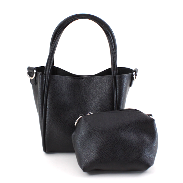 Small Tote/Crossbody Bag w/Cosmetic Pouch