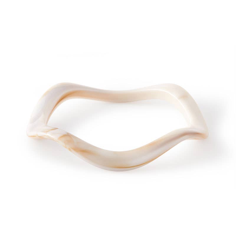 B25172 Wavy Polyresin Bangle Bracelet