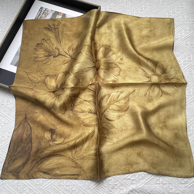 100% Silk Square Scarf (21"x21")