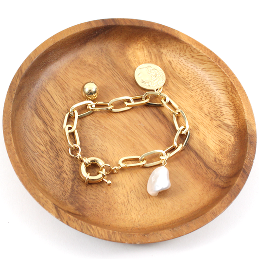 Pearl Charm Bracelet