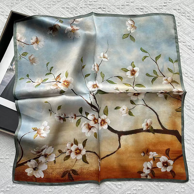 100% Silk Square Scarf (21"x21")