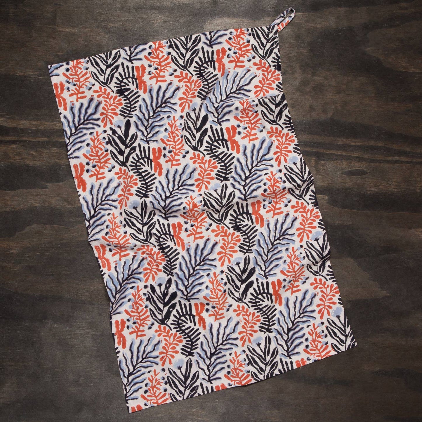 Danica Studio Entwine Cotton Block Printed Dishtowel