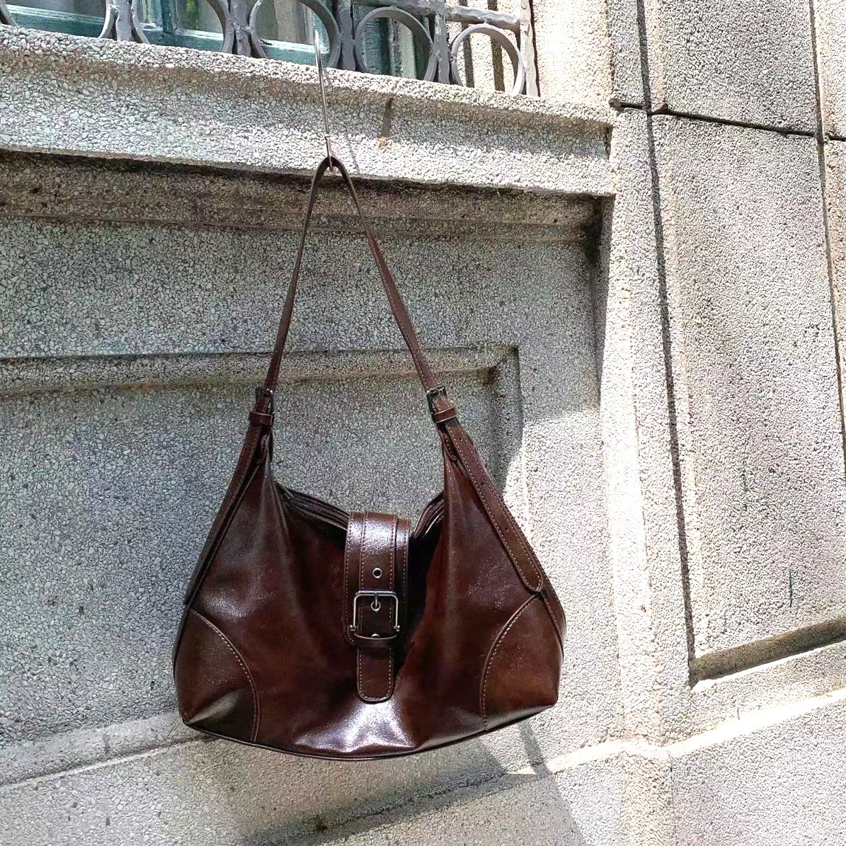 Faux Leather Hobo/Crossbody Bag