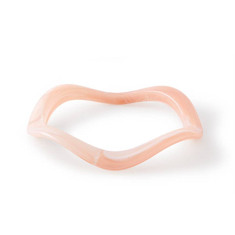 B25172 Wavy Polyresin Bangle Bracelet