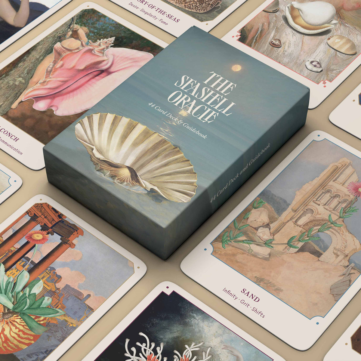 Sea Shell Oracle Pathfinder The Seashell Oracle: 44 Card Deck and Guidebook – Orange and Blue Co.