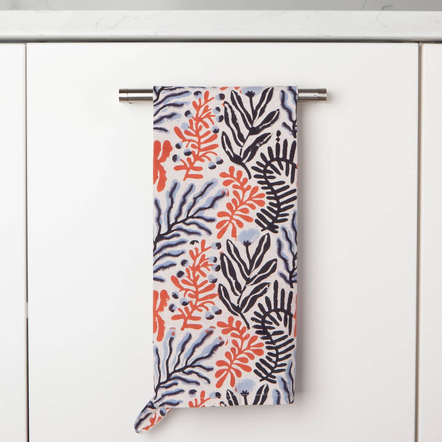 Danica Studio Entwine Cotton Block Printed Dishtowel