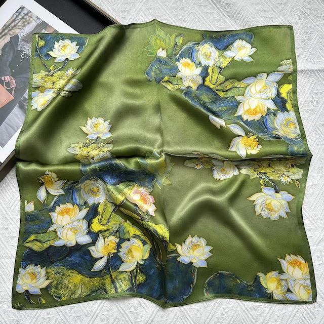 100% Silk Square Scarf (21"x21")