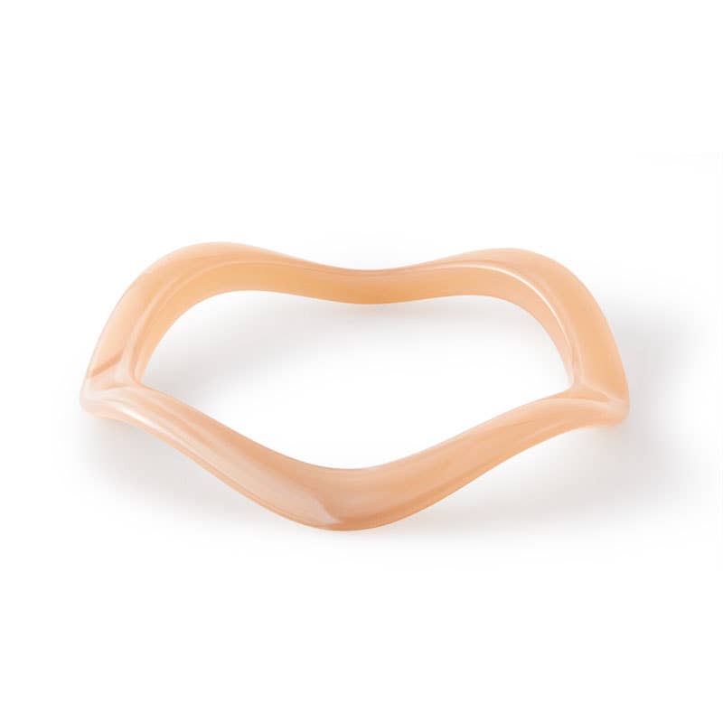 B25172 Wavy Polyresin Bangle Bracelet