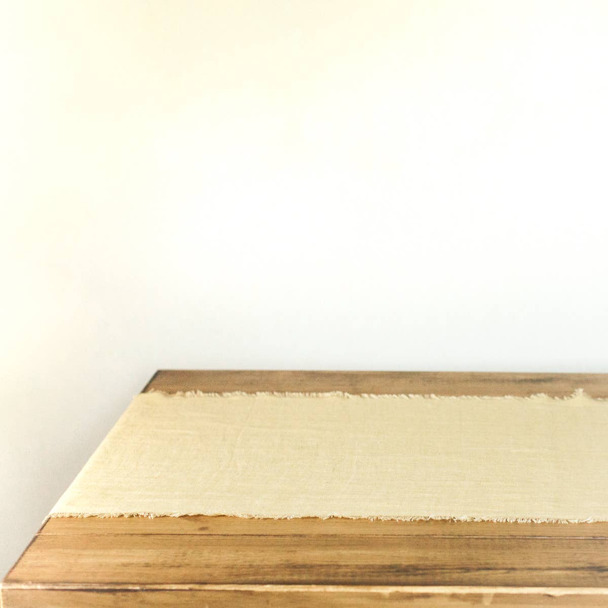Stonewashed Linen Table Runner | Wheat